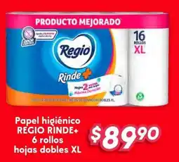 Soriana Híper Regio rinde+ papel higiénico oferta