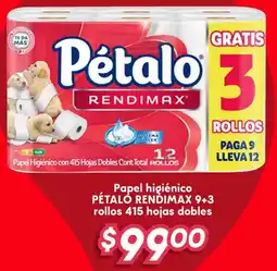 Soriana Híper Pétalo rendimax papel higiénico oferta