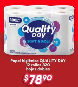 Soriana Híper Quality day papel higiénico oferta