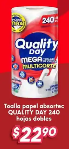 Soriana Híper Quality day toalla papel absortec oferta