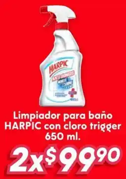 Soriana Híper Harpic limpiador para baño con cloro trigger oferta