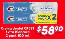 Soriana Híper Crest crema dental extra blancura oferta