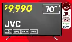 Soriana Híper Jvc smart tv 70" oferta