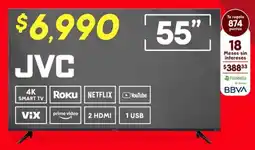 Soriana Híper Jvc smart tv 55" oferta