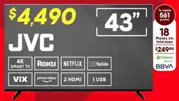Soriana Híper Jvc smart tv 43" oferta