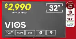 Soriana Híper Vios smart hd 32" oferta
