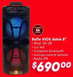 Soriana Híper Vios bafle doble 8" oferta