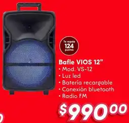Soriana Híper Vios bafle 12" oferta