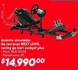 Soriana Híper Next level asiento simulador de carreras racing go kart cockpit plus oferta