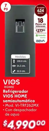 Soriana Híper Vios home refrigerador semiautomático oferta