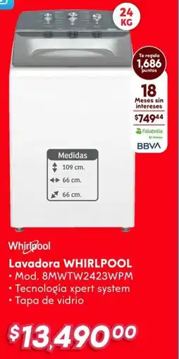 Soriana Híper Whirlpool lavadora oferta