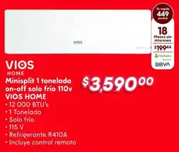 Soriana Híper Vios home minisplit oferta