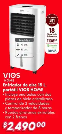 Soriana Híper Vios home enfriador de aire oferta