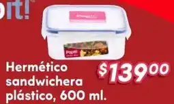 Soriana Híper Popit! hermético sandwichera plástico oferta