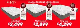 Soriana Híper Lord o regio colchón toscano oferta
