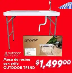 Soriana Híper Outdoor trend mesa de resina con grifo oferta