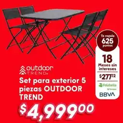Soriana Híper Outdoor trend set para exterior oferta
