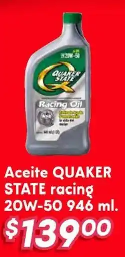 Soriana Híper Quaker state aceite racing oferta