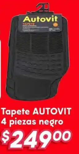 Soriana Híper Autovit tapete 4 piezas negro oferta