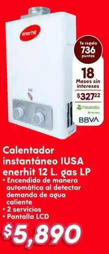 Soriana Híper IUSA calentador instantáneo enerhit oferta