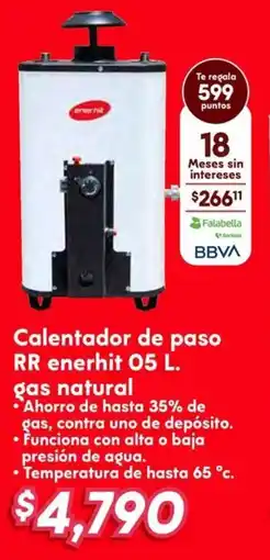 Soriana Híper Calentador de paso RR enerhit oferta
