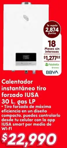 Soriana Híper IUSA calentador instantáneo tiro forzado oferta
