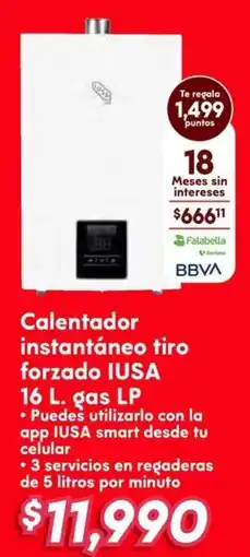 Soriana Híper IUSA calentador instantáneo tiro forzado oferta