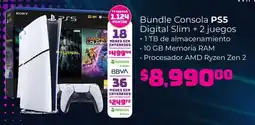Soriana Híper PS5 bundle consola digital slim + 2 juegos oferta
