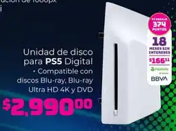 Soriana Híper PS5 unidad de disco para digital oferta