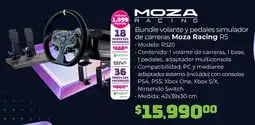 Soriana Híper Moza racing r5 bundle volante y pedales simulador de carreras oferta