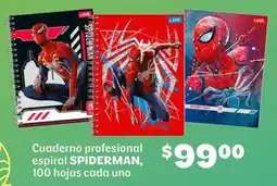 Soriana Híper Spiderman cuaderno profesional espiral oferta