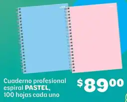 Soriana Híper Pastel cuaderno profesional espiral oferta