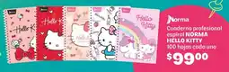 Soriana Híper Norma hello kitty cuaderno profesional espiral oferta