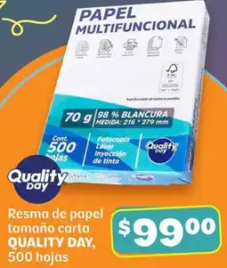 Soriana Híper Quality day resma de papel tamaño carta oferta