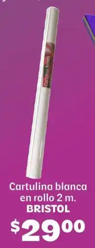 Soriana Híper Bristol cartulina blanca en rollo oferta