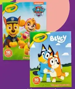 Soriana Híper Bluey o paw patrol libro para colorear oferta