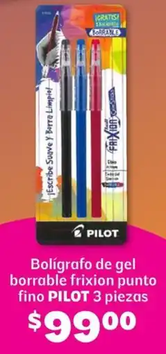 Soriana Híper Pilot bolígrafo de gel borrable frixion punto fino oferta