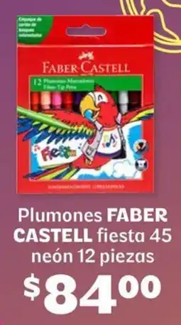 Soriana Híper Faber castell plumones fiesta 45 neón oferta