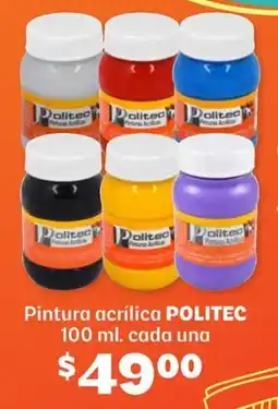 Soriana Híper Politec pintura acrílica oferta