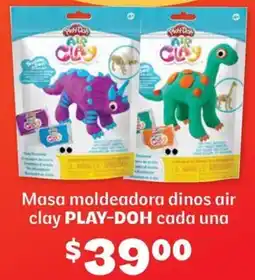 Soriana Híper Play-doh masa moldeadora dinos air clay cada una oferta