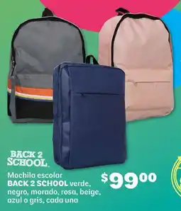 Soriana Híper Back 2 school mochila escolar verde oferta