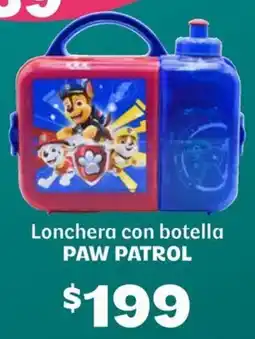 Soriana Híper Paw patrol lonchera con botella oferta