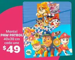 Soriana Híper Paw patrol mantel oferta