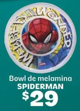 Soriana Híper Spiderman bowl de melamina oferta