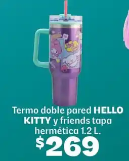 Soriana Híper Hello kitty termo doble pared y friends tapa hermética oferta