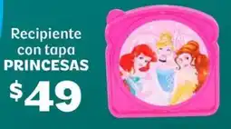 Soriana Híper Princesas recipiente con tapa oferta