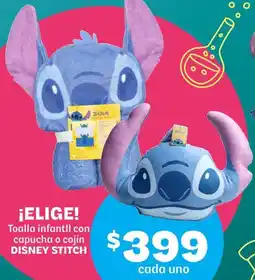 Soriana Híper Disney stitch toalla infantil con capucha o cojín oferta
