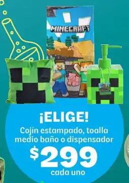 Soriana Híper Cojín estampado, toalla medio baño o dispensador oferta