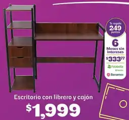 Soriana Híper Escritorio con librero y cajón oferta