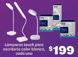 Soriana Híper Lámparas touch para escritorio color blanca, cada una oferta